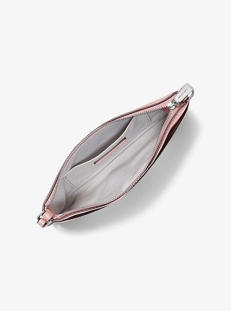 Jet Set Medium Pebbled Leather Convertible Wristlet in SMOKEY ROSE | Michael Kors