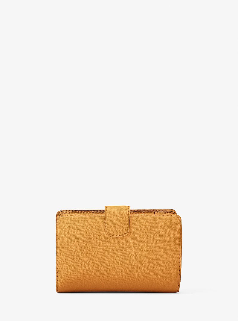 Medium Crossgrain Leather Wallet in RADIANT ORANGE | Michael Kors