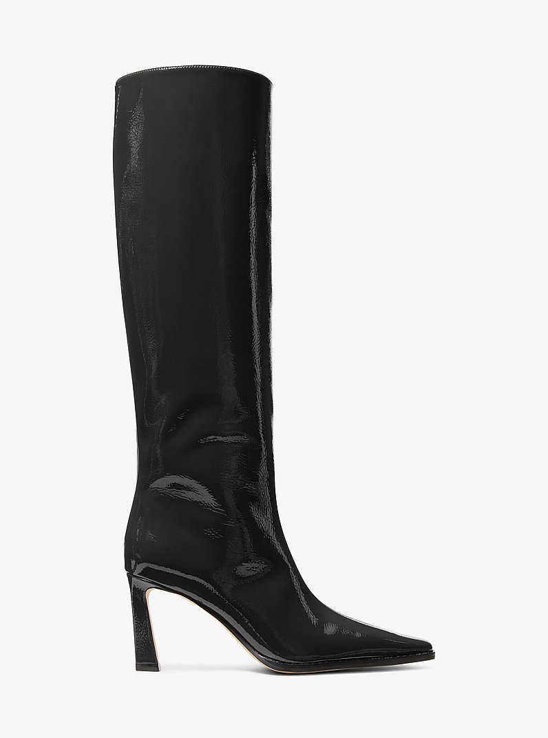 Darrah Patent Leather Boot in BLACK | Michael Kors