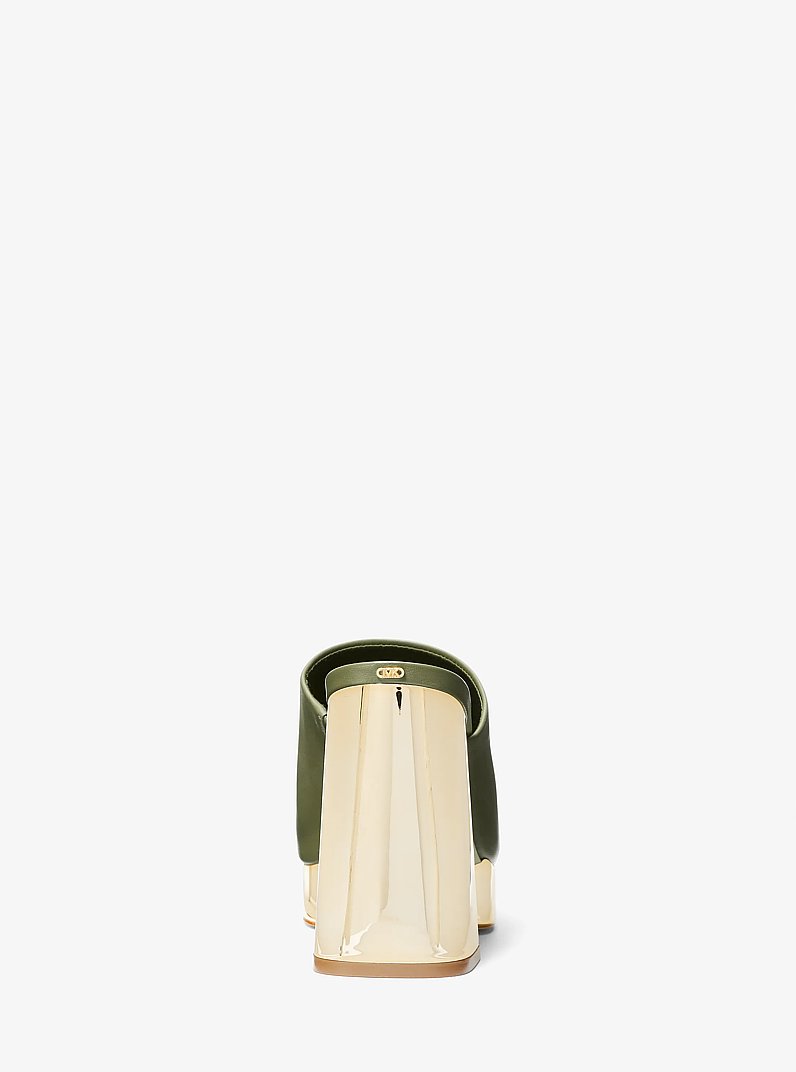 Celeste Leather Platform Mule in SMOKEY OLIVE - Sale | Michael
