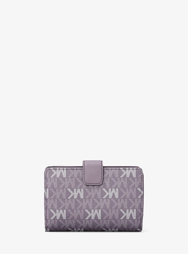 Jet Set Travel Medium Signature Logo Billfold Wallet in LILAS | Michael Kors