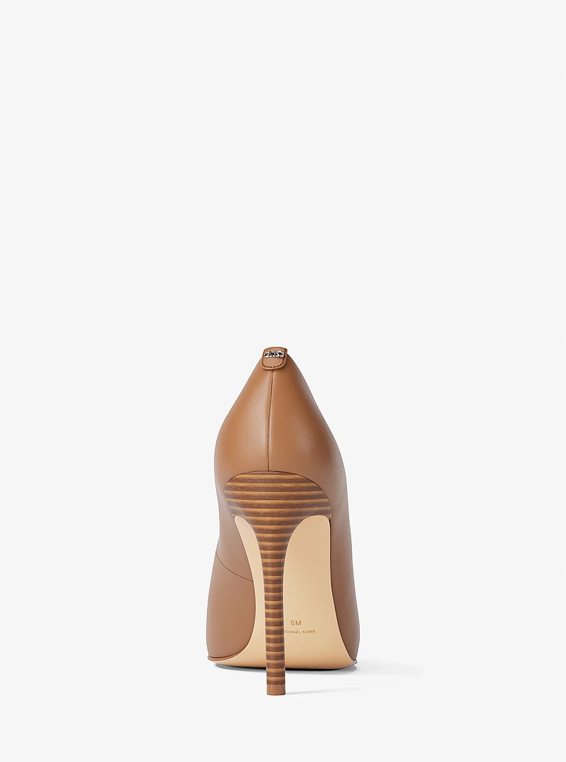 Elyse Leather Pump in LUGGAGE | Michael Kors