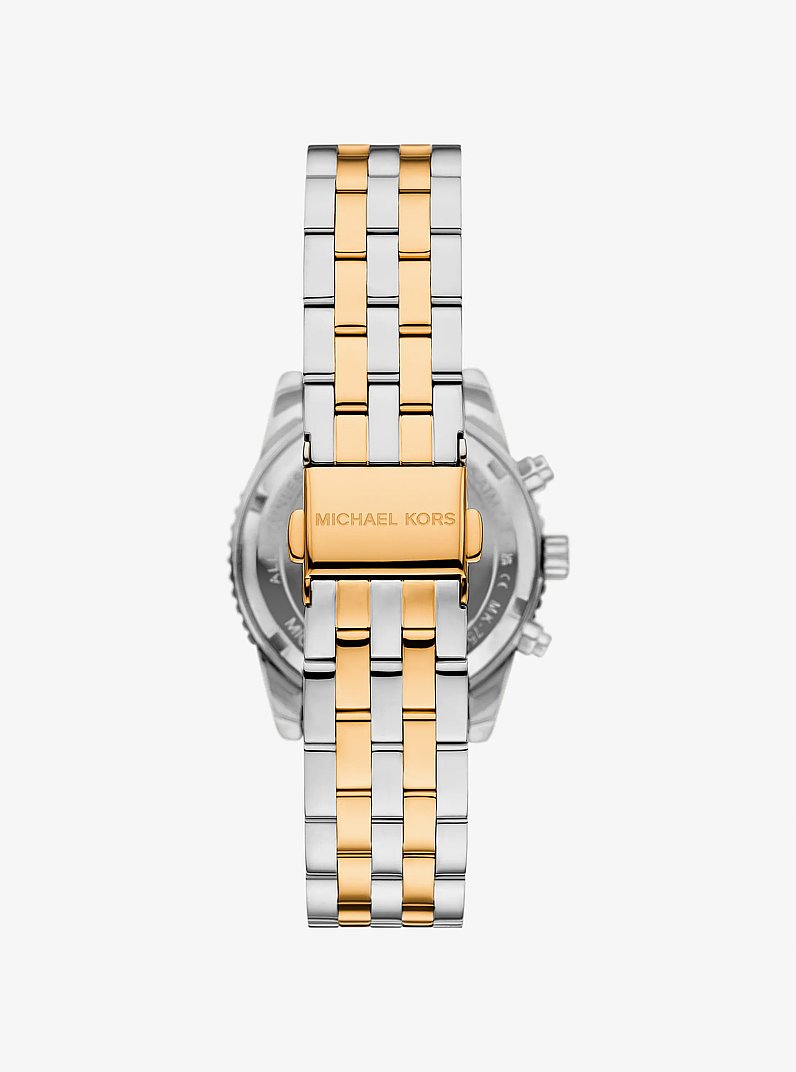 Mini Bryant Pav&eacute; Two-Tone Watch in TWO TONE | Michael Kors