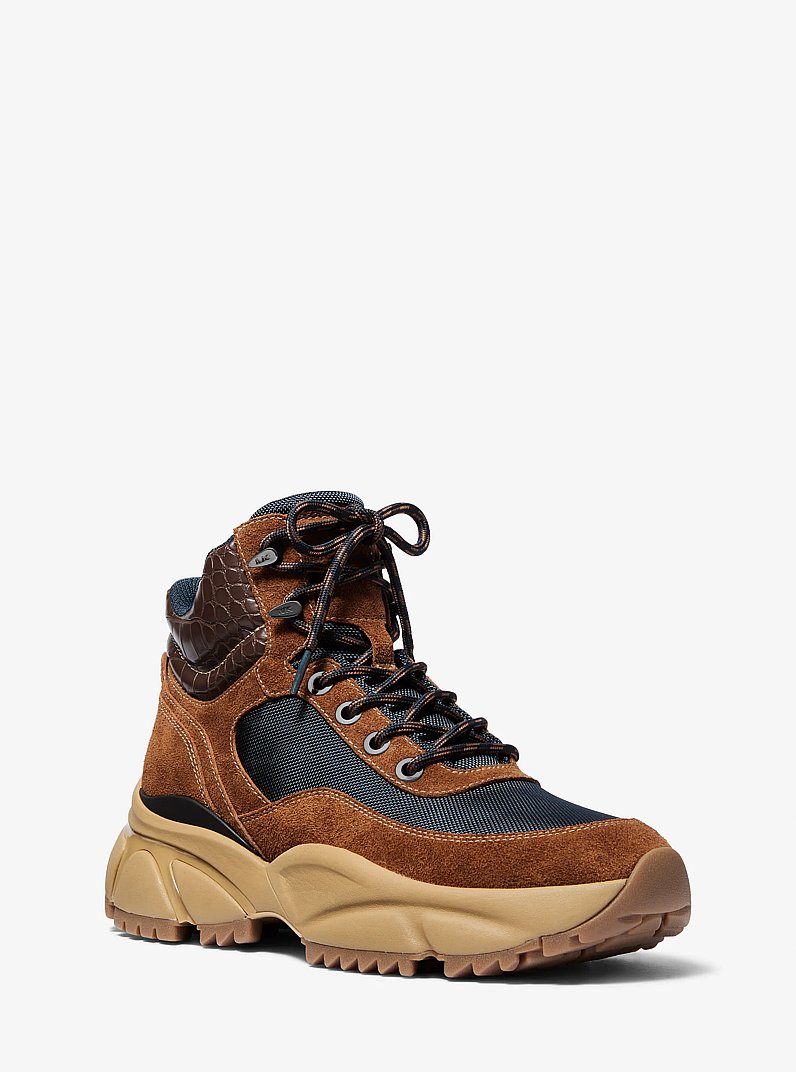 Darius Suede and Mesh Hiker Boot in NAVY MULTI | Michael Kors