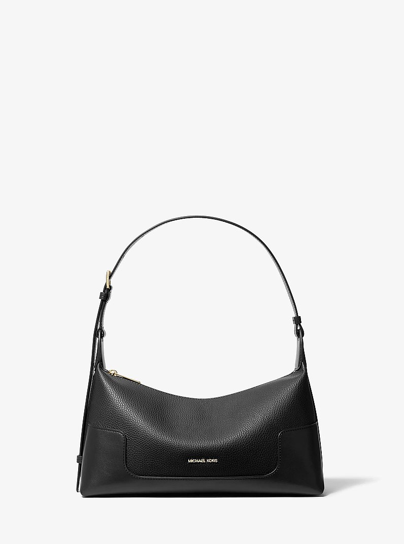 Sac &agrave; &eacute;paule souple Teddi textur&eacute; de taille moyenne in NOIR | Michael Kors