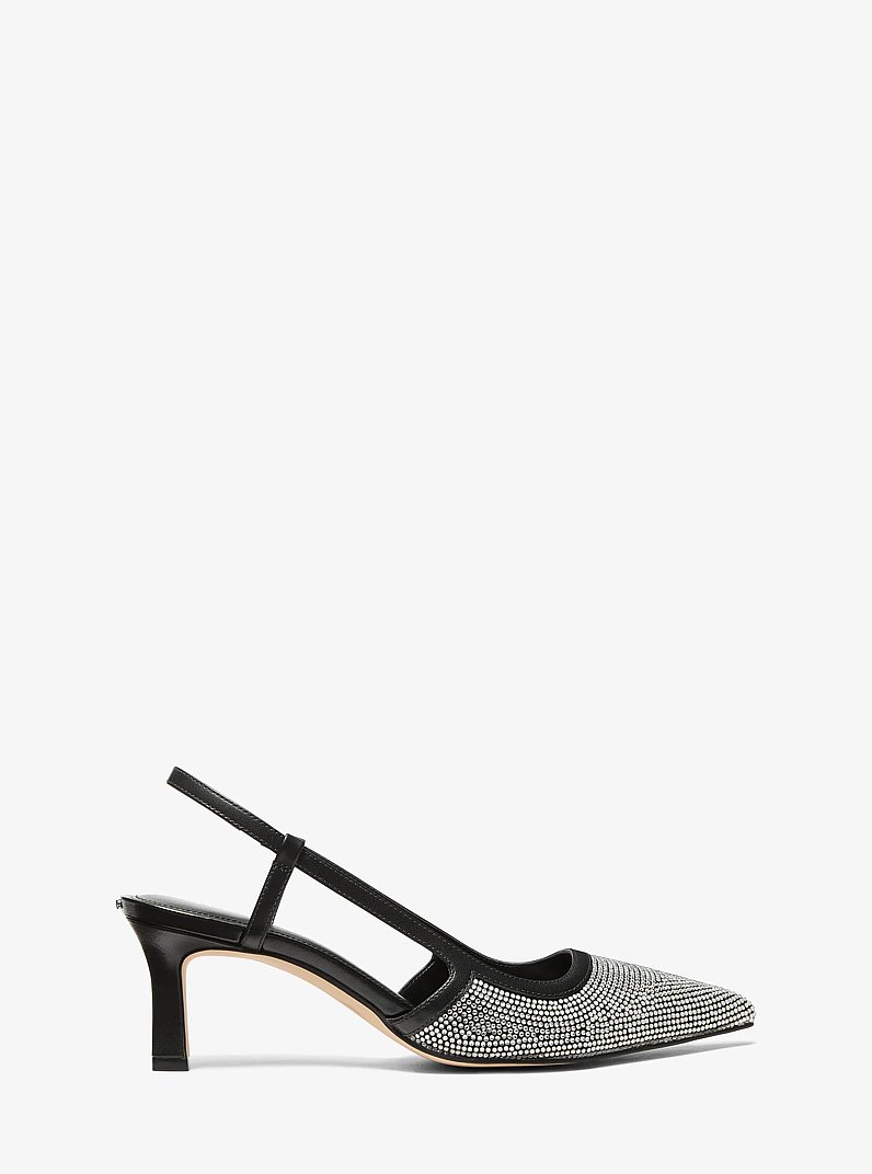 Alora Embellished Slingback Pump in BLACK | Michael Kors