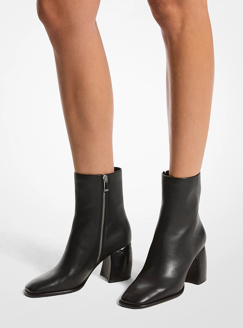 Maude Leather Boot in BLACK | Michael Kors