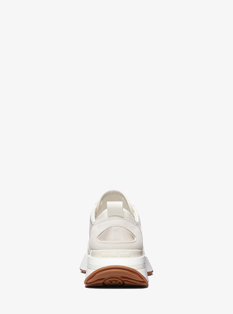 Zapatilla Flynn de piel metalizada