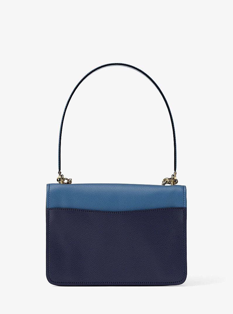 Borsa a tracolla Claire piccola in pelle color-block in BLU FRANCESE MULTI | Michael Kors