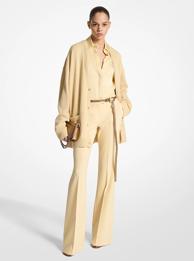 Cardigan surdimensionn&eacute; en cachemire in PARCHEMIN | Michael Kors