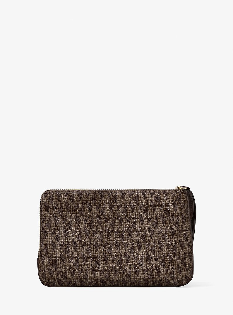 Jet Set Travel Small Signature Logo Wristlet in NUTMEG | Michael Kors [US]