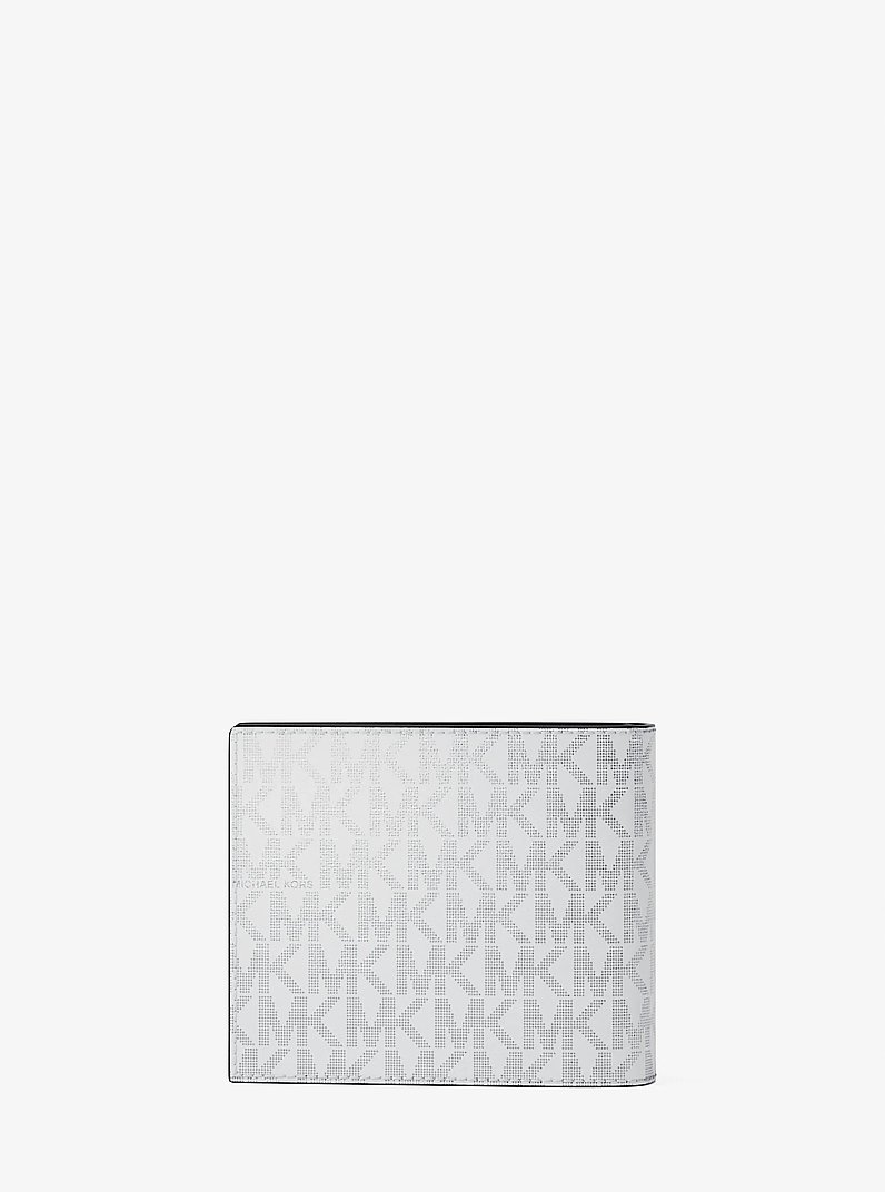 Hudson Metallic Signature Logo Billfold Wallet With Passcase