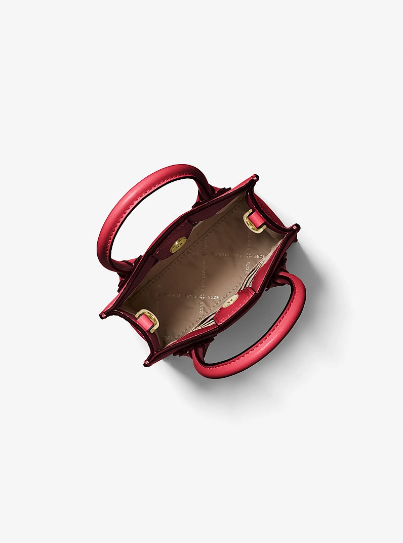 Mercer Extra-Small Pebbled Leather Crossbody Bag in BRIGHT RED | Michael Kors
