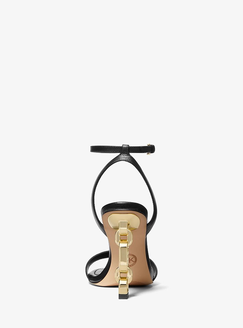 Tenley Empire Logo Embellished Leather Sandal