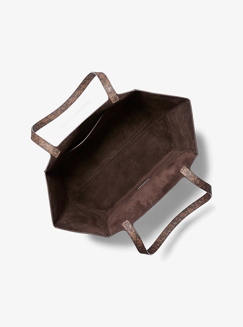 Jordi Large Empire Monogram Tote Bag in BROWN | Michael Kors