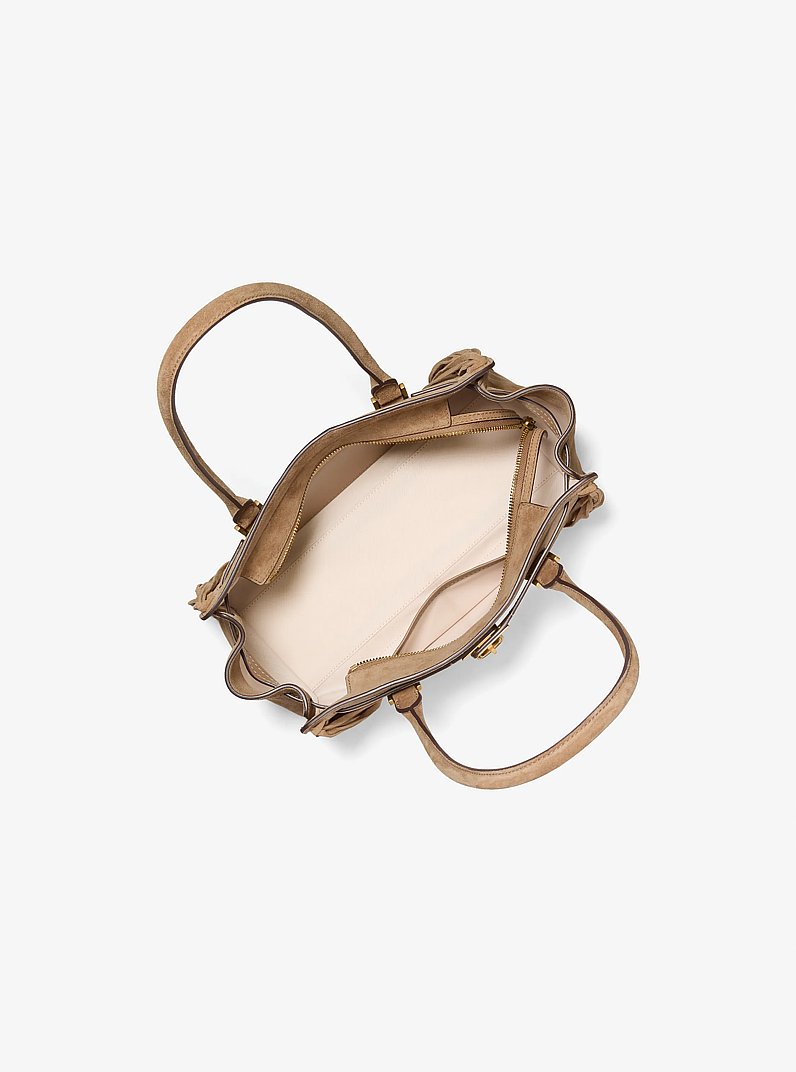 Tas Hamilton Moderne van su&egrave;de met franjes, klein in KAF | Michael Kors