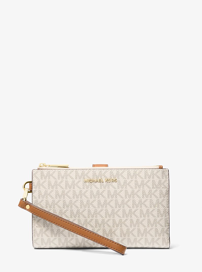 Jet Set Logo Smartphone Wallet in VANILLA/ACORN | Michael Kors