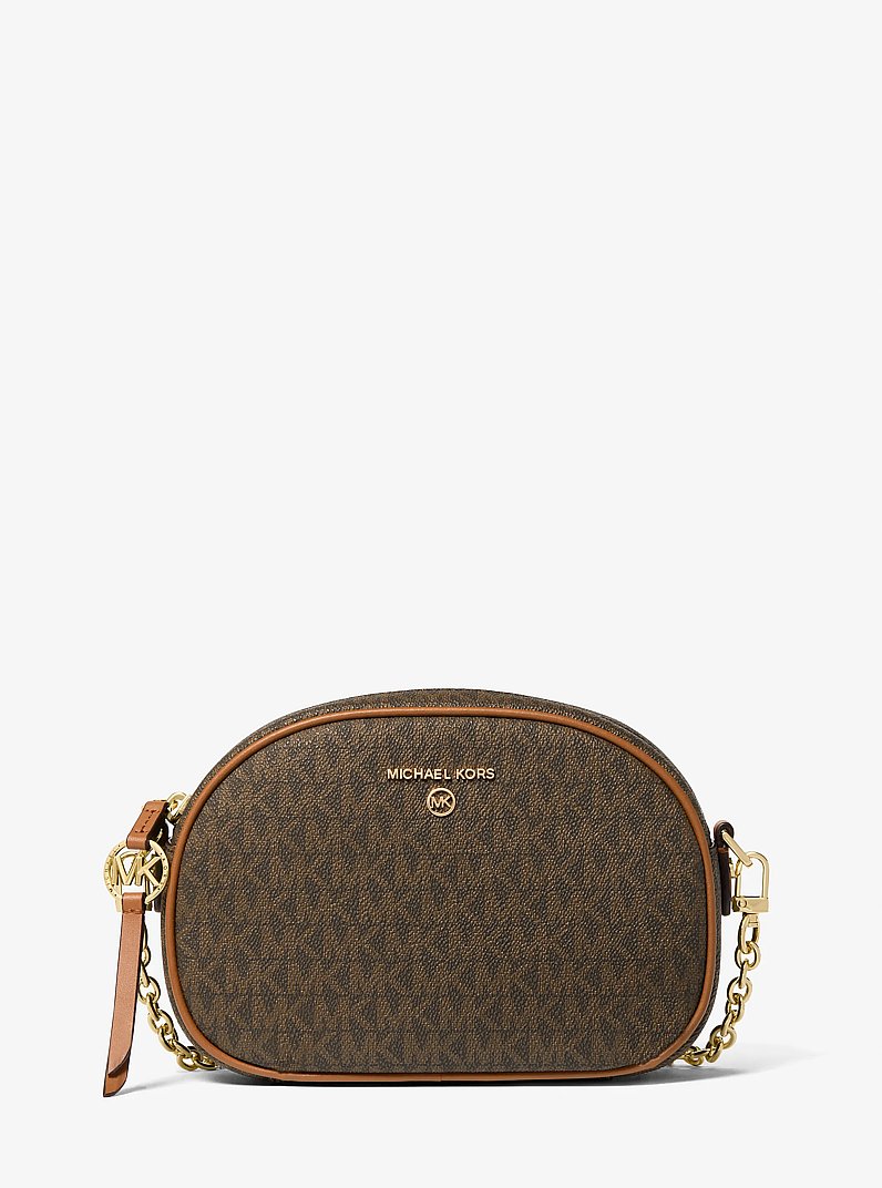 Wandelbare Kameratasche Jet Set Small mit Logo in BRN/EICHELBR | Michael Kors