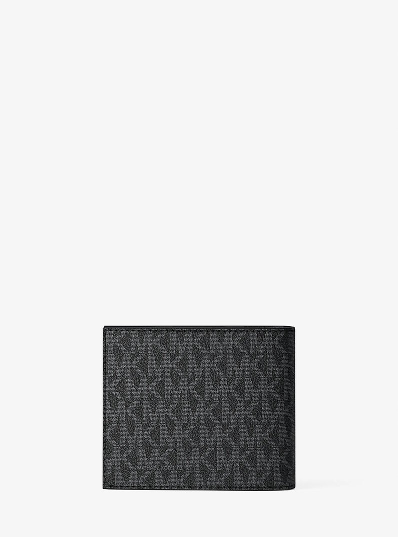 Porte-billets Cooper &agrave; rayures et &agrave; logo Signature in CERISE | Michael Kors