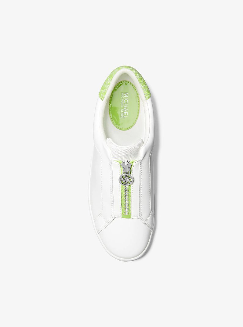 Keaton Leather Zip-Up Sneaker