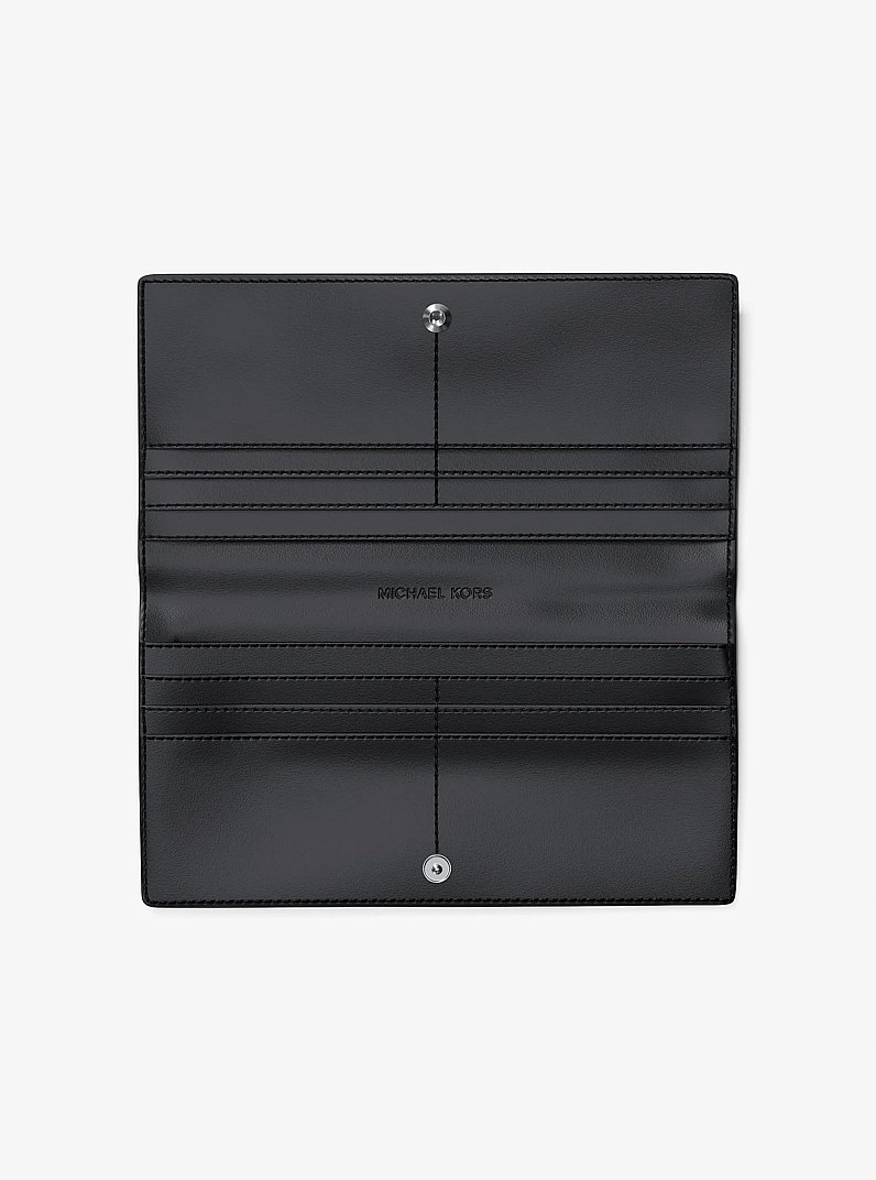 Carson Large Pebbled Leather Wallet in NEGRO | Michael Kors