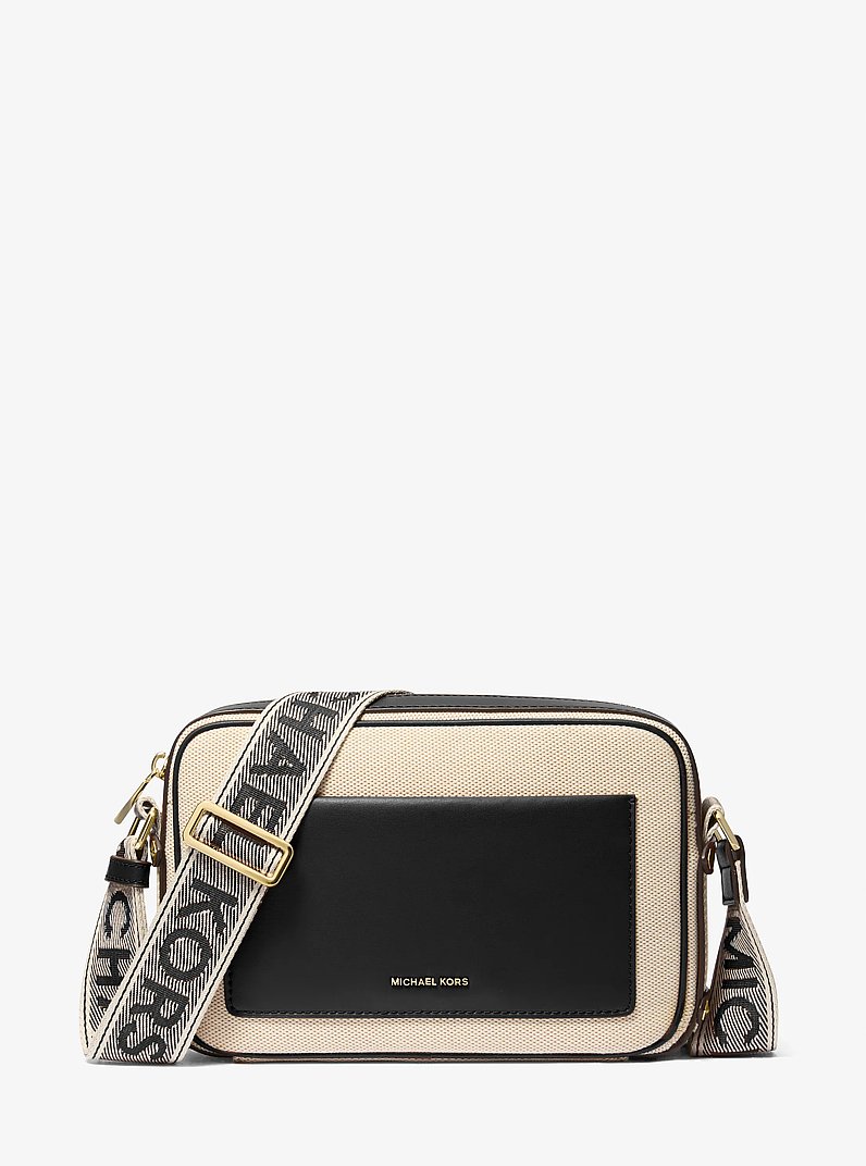 Maeve Large Canvas Crossbody Bag in BLACK | Michael Kors