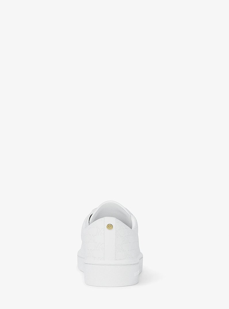 Zapatilla Keaton de piel con logotipo en relieve in BLANCO INTENSO | Michael Kors