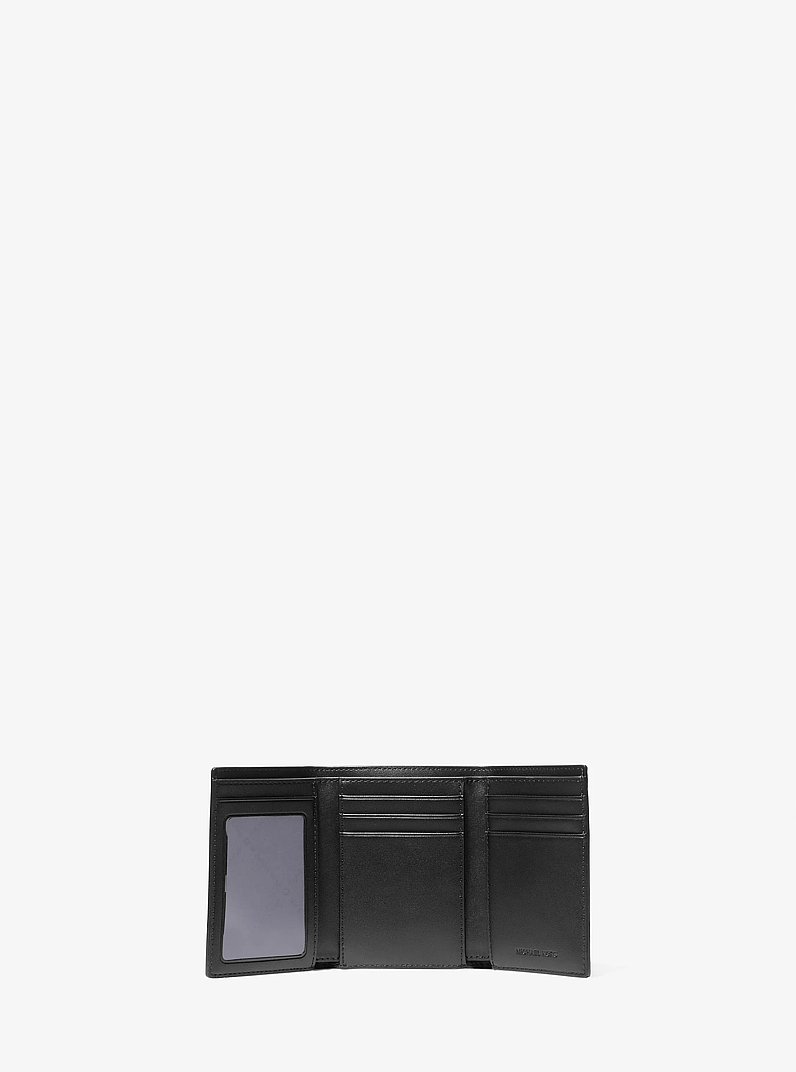 Cooper Signature Logo Tri-Fold Wallet in BLACK | Michael Kors