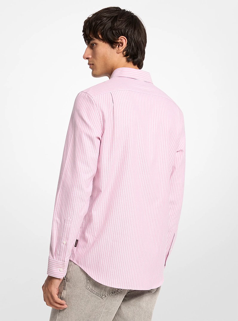Classic-Fit Striped Cotton Shirt in ROSEWOOD | Michael Kors