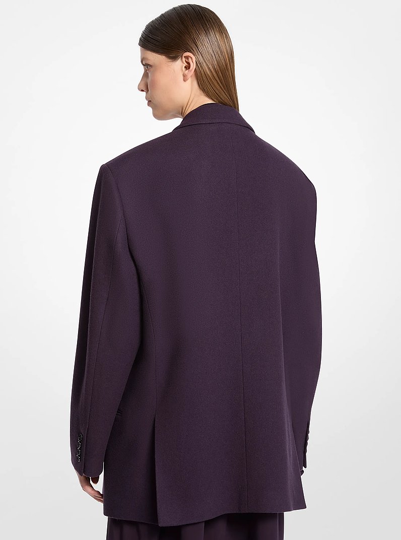 Blazer cruzado de lana Shawn in AUBERGINE | Michael Kors