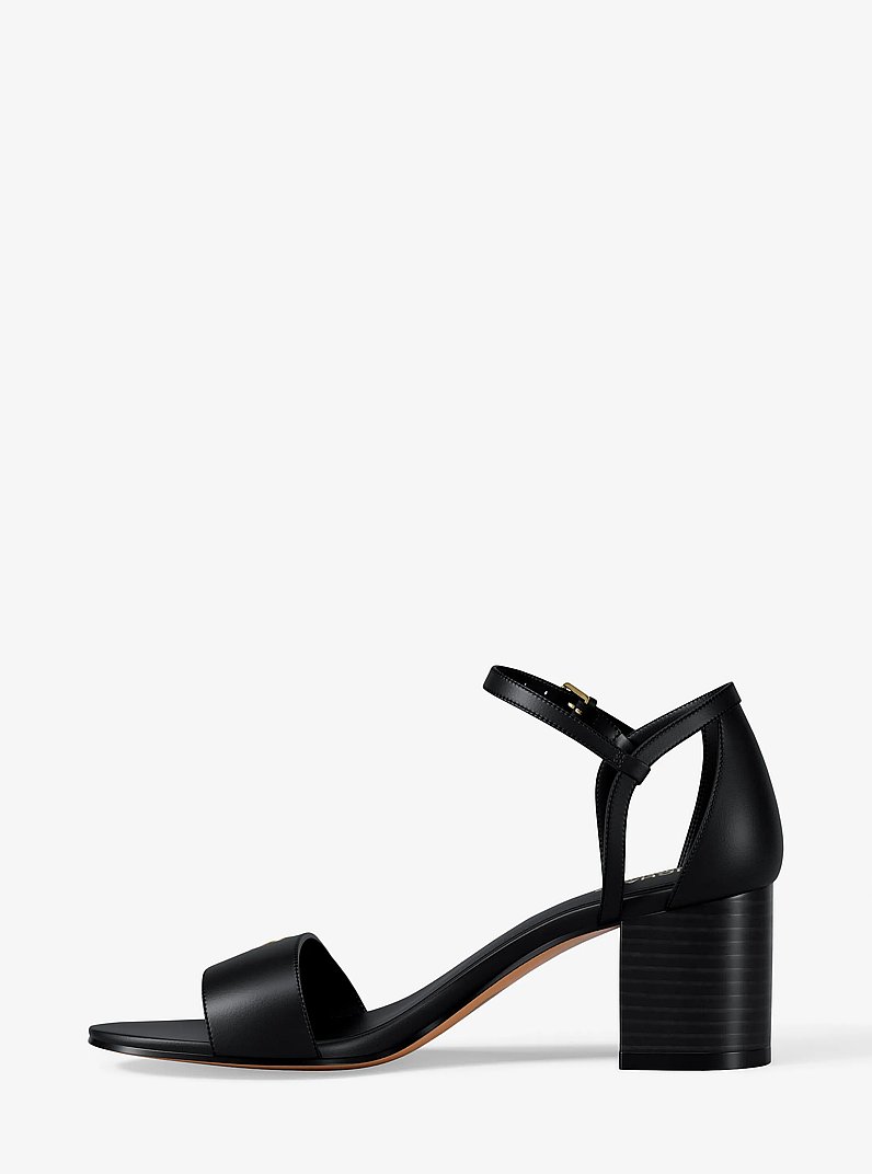 Hannah Block Heel Sandal in BLACK | Michael Kors