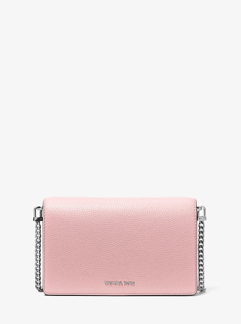 Jet Set Medium Pebbled Leather Crossbody Bag in SMOKEY ROSE | Michael Kors