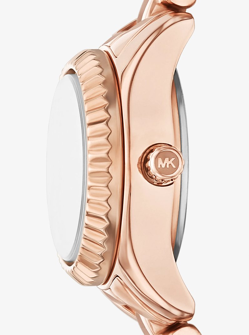 Kleine Pav&eacute;-Armbanduhr Lexington und Schmuck im Ros&eacute;-Goldton im Geschenkset in ROTGOLDTON | Michael Kors