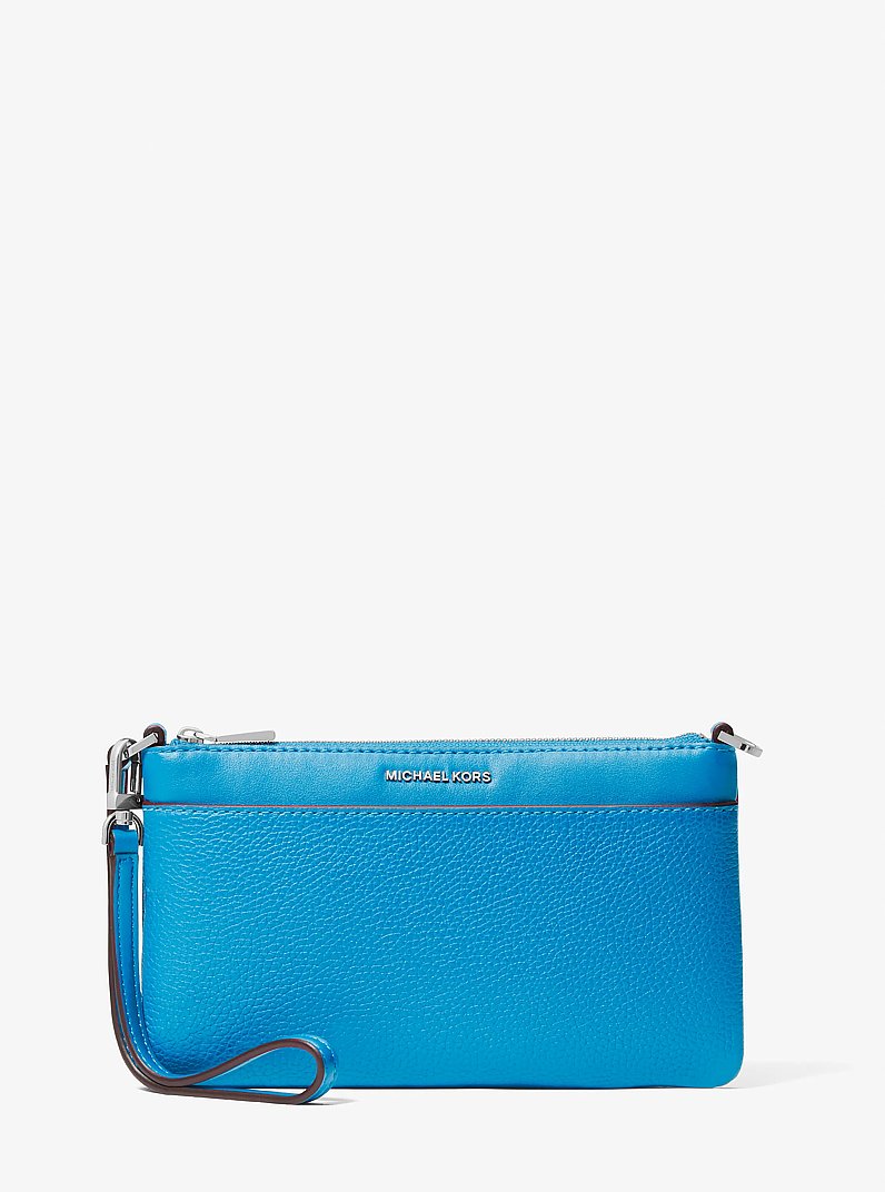 Bolso de pulsera Jet Set mediano transformable de piel granulada in AZUL MILOS | Michael Kors