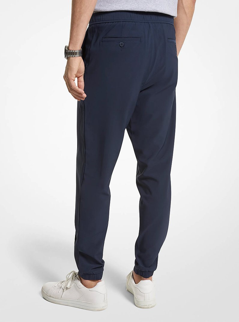 Pantalon de jogging pliss&eacute; tiss&eacute; in BLEU DE MINUIT | Michael Kors