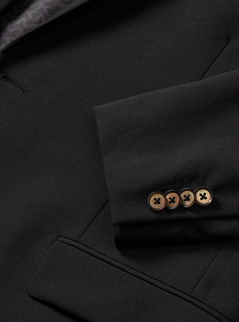 Slim-Fit Wool Blend Travel Suit in BLACK | Michael Kors