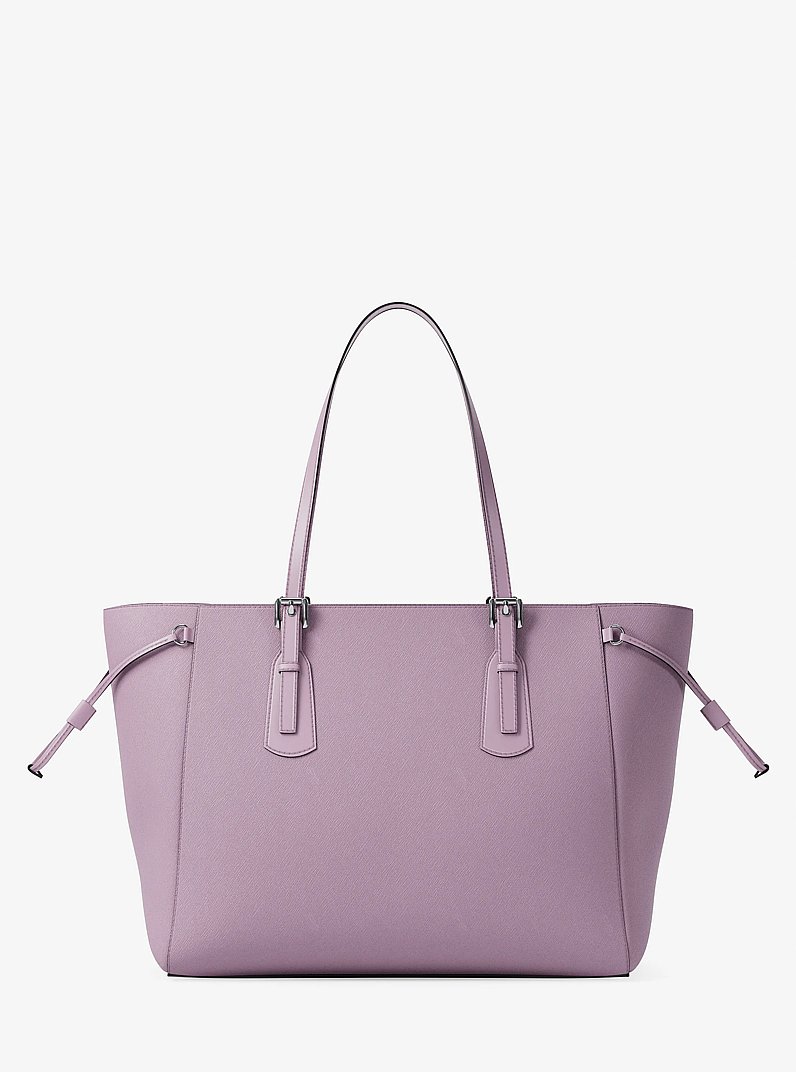 Voyager Large Saffiano Leather Tote Bag in LT QUARTZ | Michael Kors
