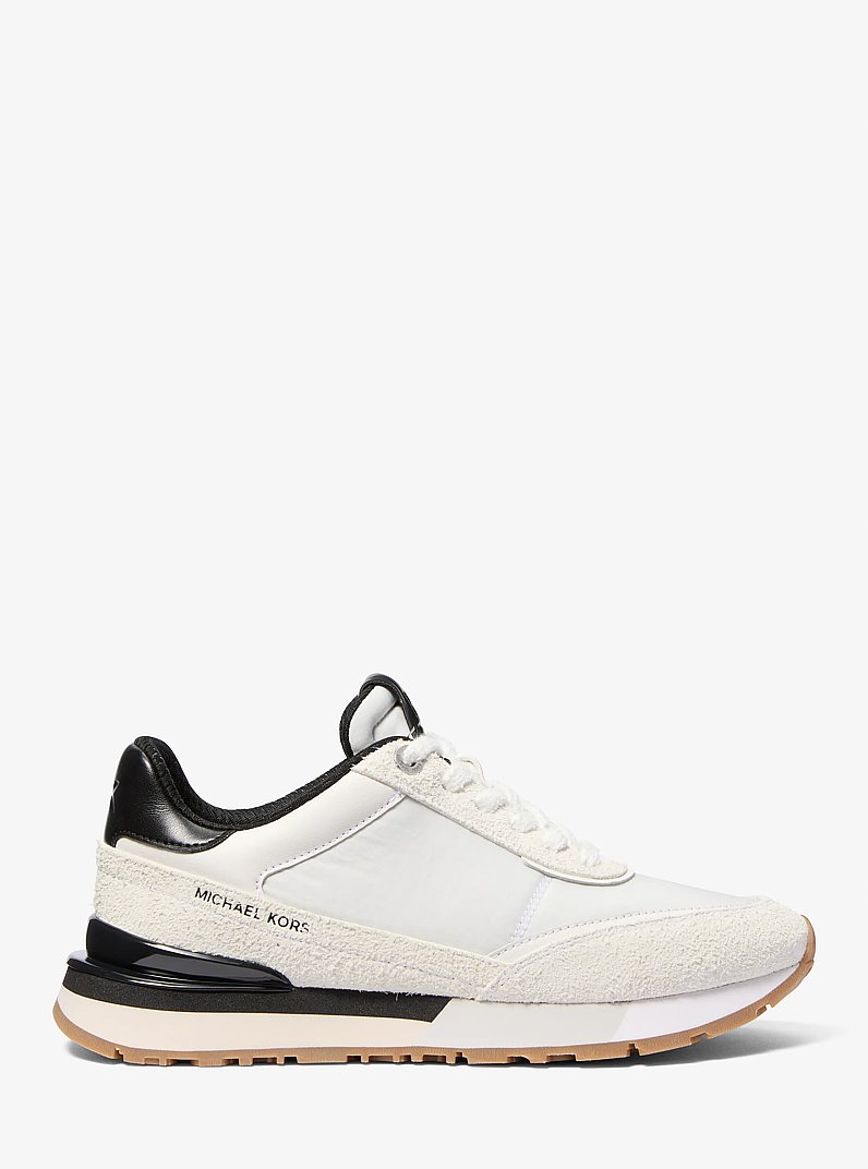 Nova Suede and Nylon Trainer in OPWHT MULTI | Michael Kors