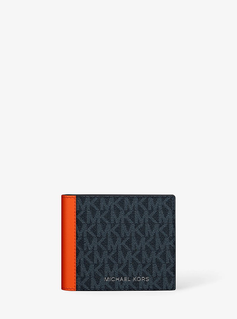 Portefeuille Cooper avec rabat et &agrave; logo Signature in ARGILE ROUGE | Michael Kors