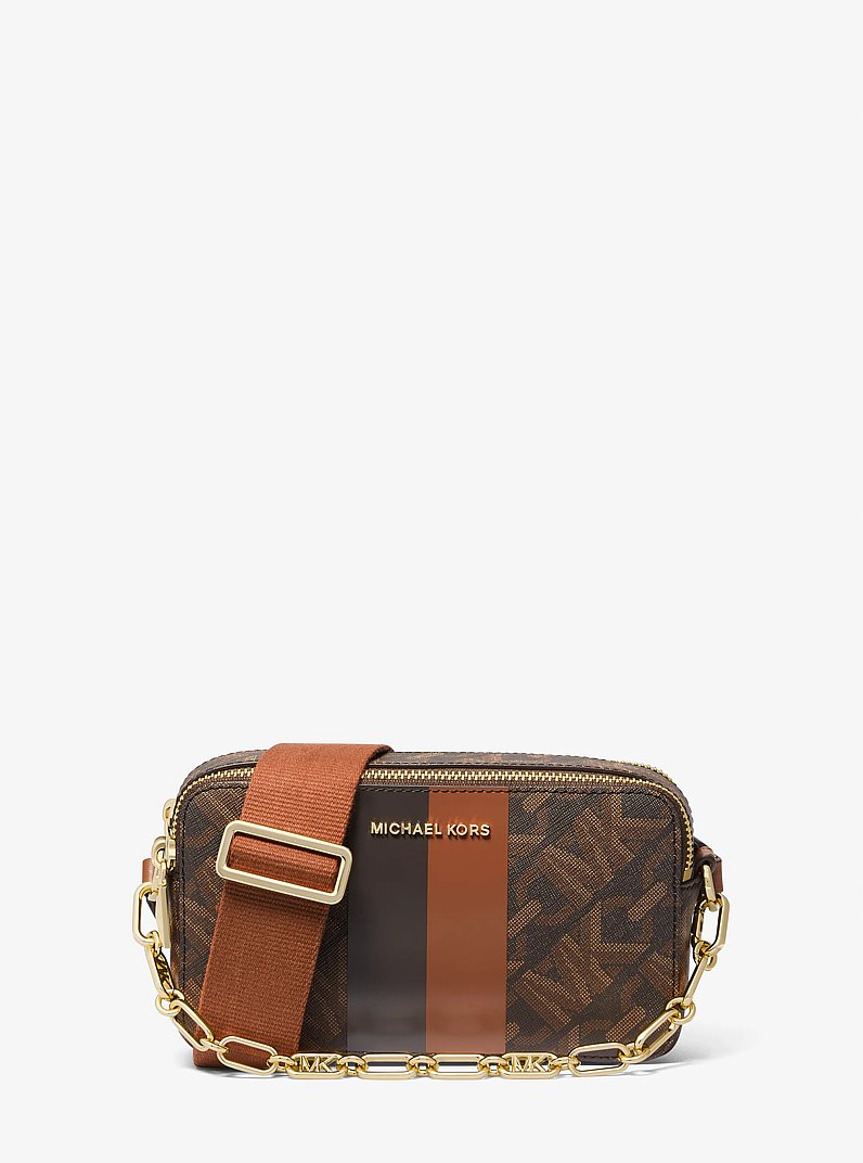 Camera bag Jet&nbsp;Set piccola con doppia zip, righe e logo Empire