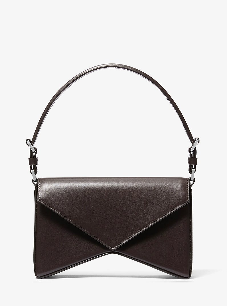 Bolso mediano Manhatta de cuero in CHOCOLATE | Michael Kors