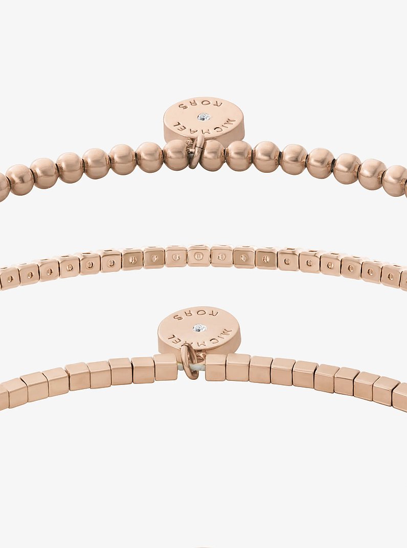Ensemble-cadeau de bracelets 3 pi&egrave;ces in OR ROSE | Michael Kors