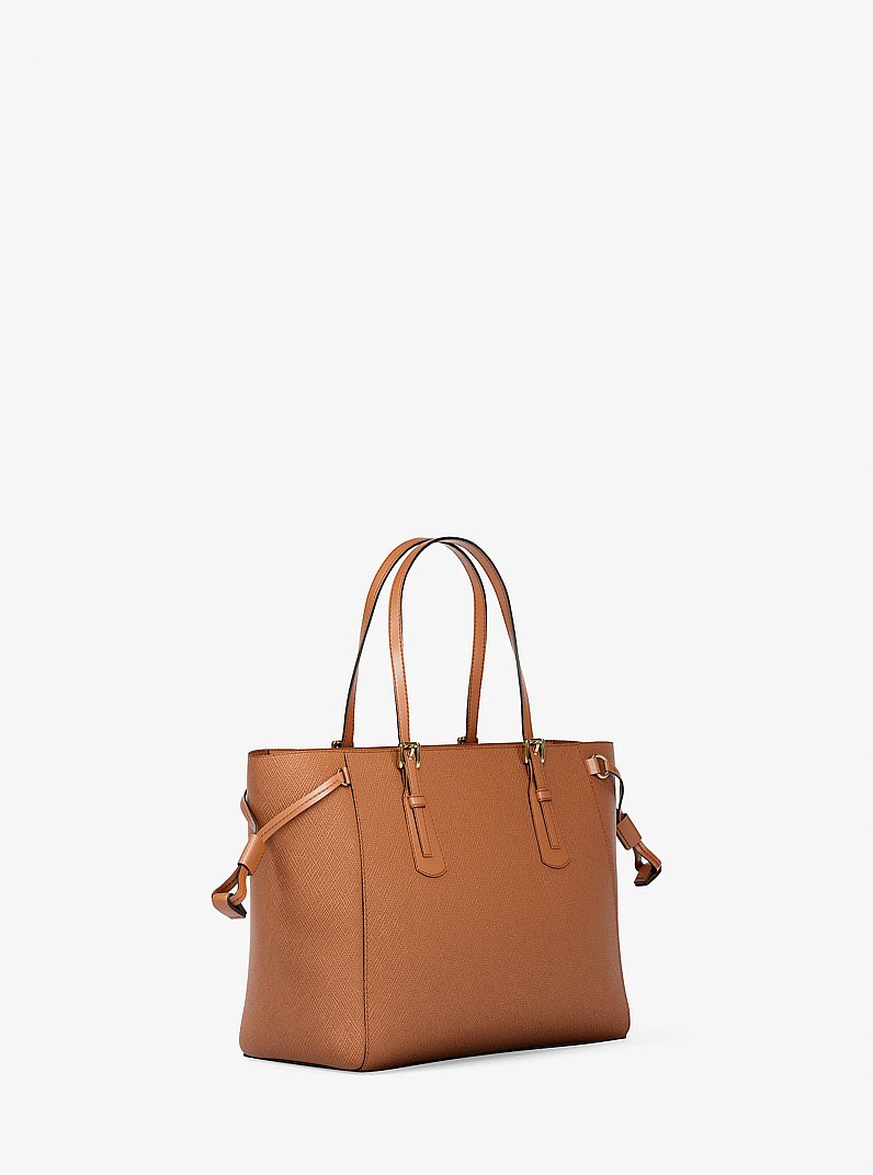 Voyager Extra-Small Saffiano Leather Convertible Crossbody Bag in LUGGAGE | Michael Kors