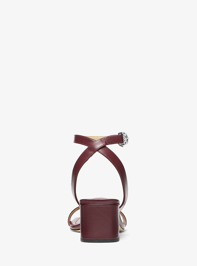 Merriam Leather Sandal in OXBLOOD | Michael Kors