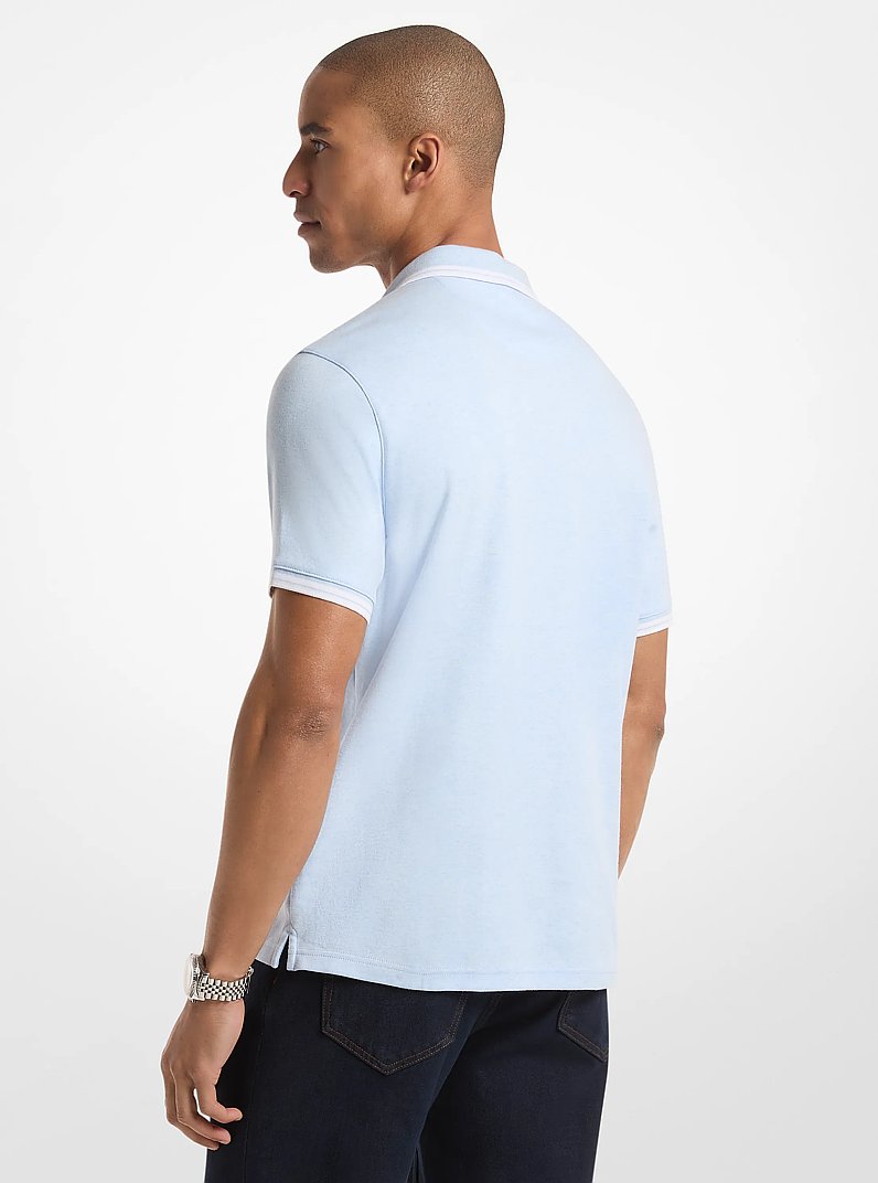 Greenwich Cotton Polo Shirt in PASTEL BLUE HEATHER | Michael Kors