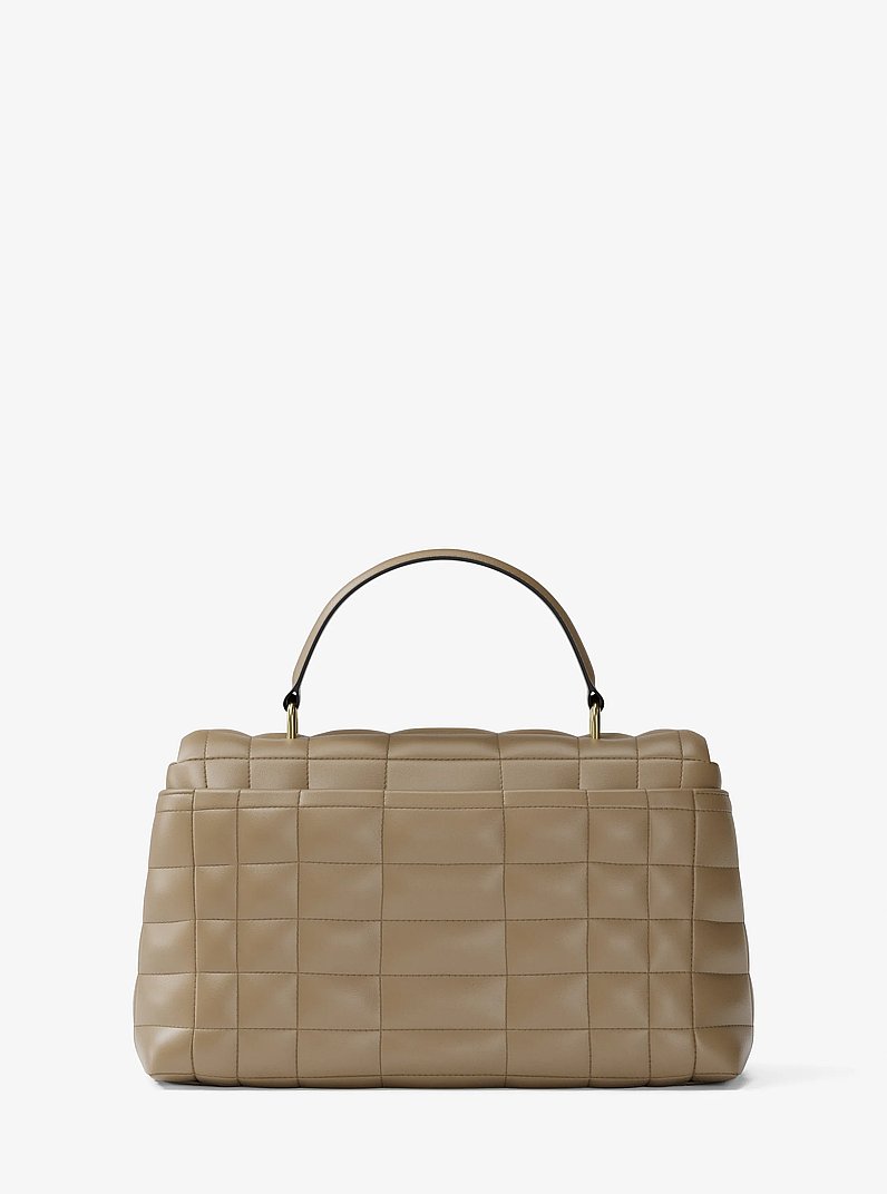 Sacoche Tribeca de taille moyenne en cuir matelass&eacute; in BOGUE | Michael Kors