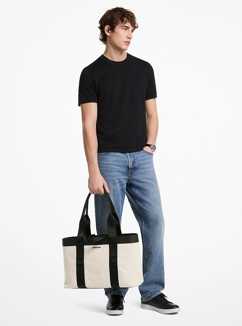 Cooper Canvas Tote Bag in NATURAL | Michael Kors