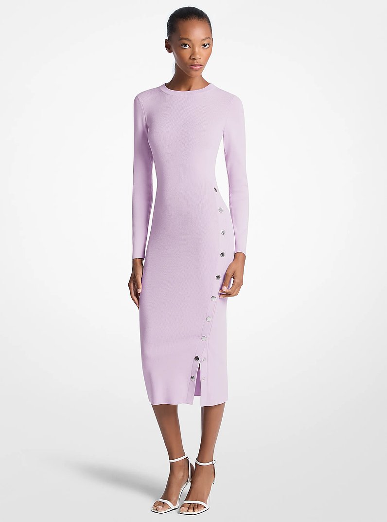 Vestido con ojales en mezcla de viscosa in QUARTZ | Michael Kors