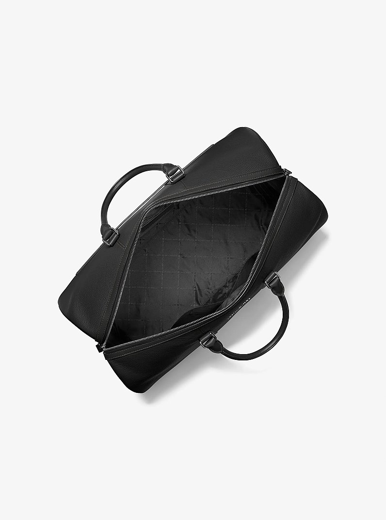 Cooper Pebbled Leather Duffel Bag in BLACK | Michael Kors