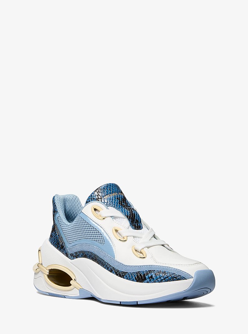 Toni Mixed-Media Trainer in CHAMBRAY | Michael Kors